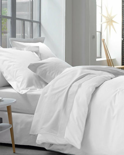 Mc Decor Σεντόνι Ξενοδοχείου Λευκό Υπέρδιπλο 240x270εκ. Βαμβακερό