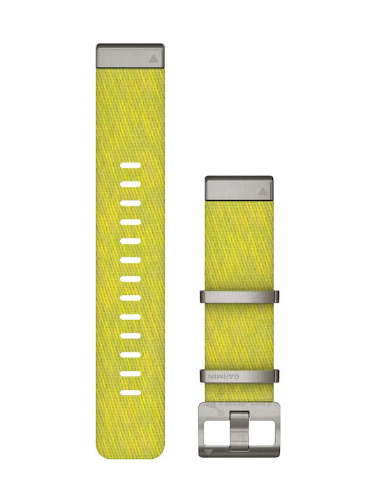 Garmin QuickFit 22 Jacquard Weave Nylon Strap Fabric Yellow (Fenix 5 / 5 Plus / 6 / 6 Pro / 7 / 7 Pro / 8 (47mm))