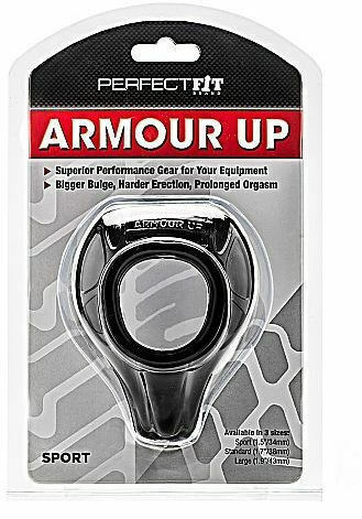 Perfect Fit Brand Armour Up Cock Ring Schwanz Schwarz