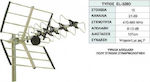 EL-328D Outdoor TV Antenna (Does not Require Power Supply) Yellow