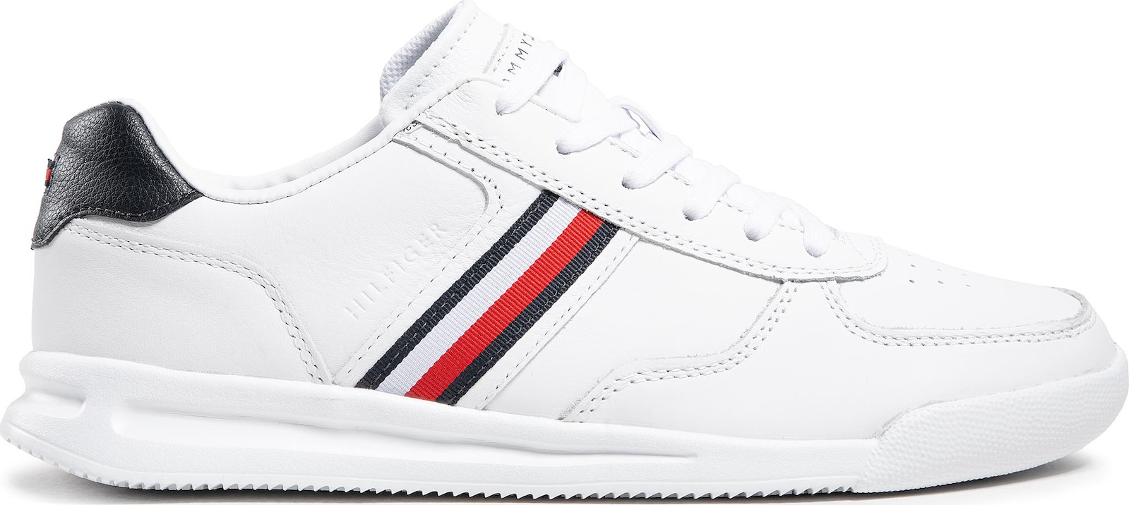 tommy hilfiger lightweight leather sneaker flag