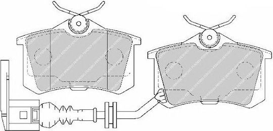 Ferodo Brake Pad Rear 4pcs for Seat Cordoba / Ibiza Skoda Felicia Volkswagen Polo