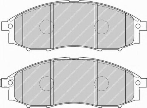 Ferodo Σετ Τακάκια Εμπρός 4τμχ για Nissan Navara / Pathfinder / PickUp