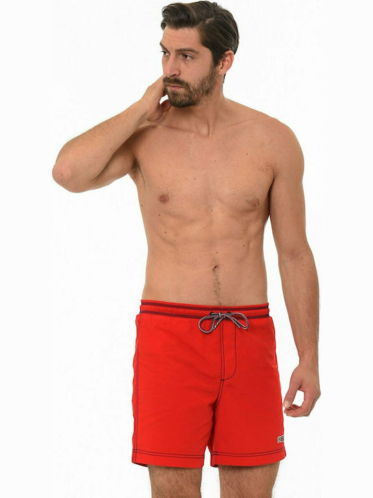 Villa Solid New Men's Swimwear Shorts Red
