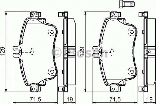 Bosch Σετ Τακάκια Εμπρός 4τμχ για Mercedes-Benz A Class / B Class