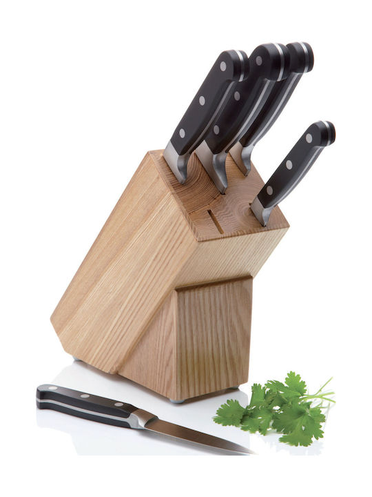 Kitchen Craft Master Class Kitchen Set Messer mit Ständer aus Edelstahl 35.01096 5Stück