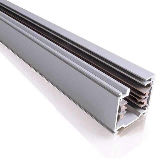 Ivela Mounting Rail for Spotlights made of Aluminum 230V Three-phase 1m Silver 7511-10-42