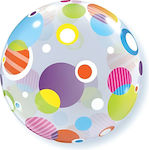 Balon Folie Jumbo Multicolor Bubble Polka Dots 56buc