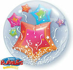 Balloon Foil Jumbo Round Multicolour Stars and Streamers 51cm