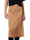 Rut & Circle Rut Set with Satin High Waist Midi Skirt Polka Dot in Beige color