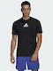 Adidas Training Αθλητικό Ανδρικό T-shirt Μαύρο με Λογότυπο