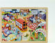 Wooden Kids Peg Puzzle Animal City for 3++ Years 49pcs Classic World