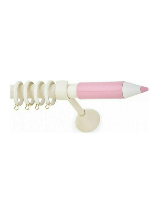 Anartisi Metalic Galerie pentru perdele Pencil Dublu cu șină Φ25mm 200buc Ecru / Roz pentru copii