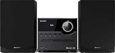 Sharp Ηχοσύστημα XLB512BK 45W με CD / Digitale Medien Player και Bluetooth Schwarz