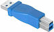 Μετατροπέας USB-A male σε USB-B male Μπλε 1τμχ DM-0867