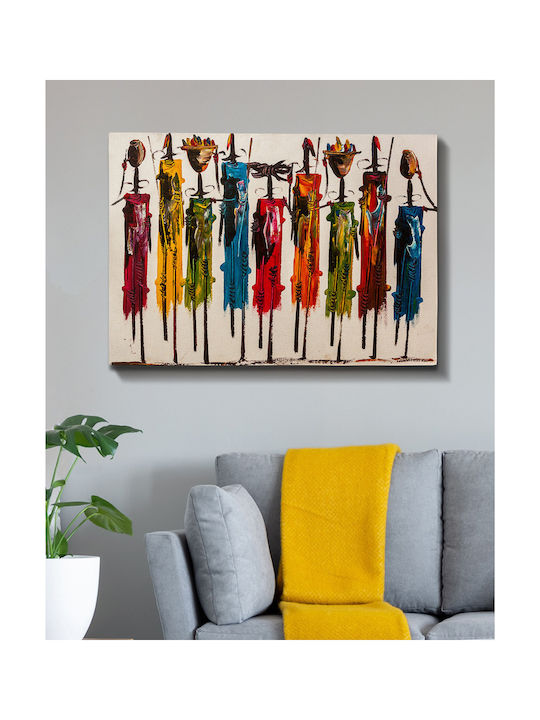 HomeMarkt Colorful African Art Painting on Canvas 100x70cm