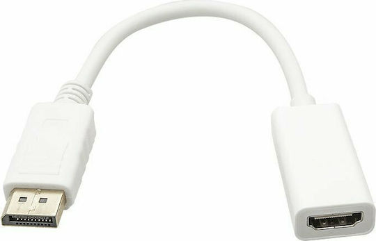 Blow Μετατροπέας DisplayPort male σε HDMI female Λευκό 1τμχ DM-155