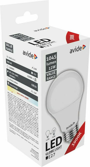 Avide ABBG27WW-12W LED Bulb 12W for Socket E27 Warm White 1045lm