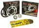 DID Chain & Sprocket Kit Golden (15-43-525VX/GB) for Honda CBF 600 2004-2007