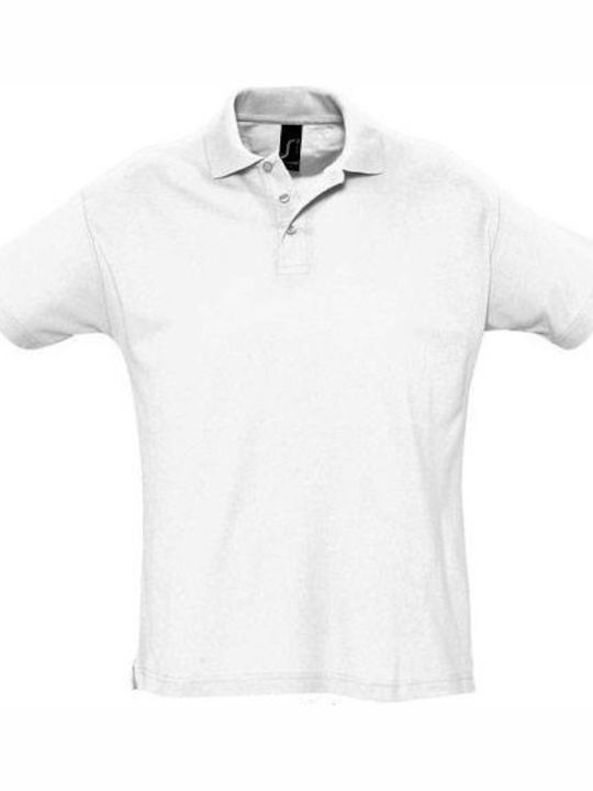 Sol's Summer II Мъжки Рекламна блуза Къс ръкав в Бял цвят