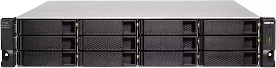 QNap TL-R1200C-RP Твърд диск кутия за 12 твърди дискове 2.5" / 3.5" SATA III в Черен цвят