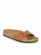 Birkenstock Madrid Birko-Flor Women's Flat Sandals In Tabac Brown Colour