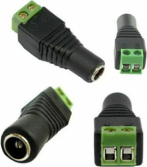 PowerPlus Βύσμα Σύνδεσης Συστημάτων CCTV Τροφοδοσίας DC (2.1mm/5.5mm) για Χρήση με Κάμερες και Video Balun DC2255
