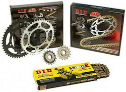 DID Chain & Sprocket Kit Golden (16-45-520DZ2/GB) for Yamaha XV 250 Virago 1989-2000