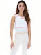 Fila Dara Women's Athletic Crop Top Sleeveless White