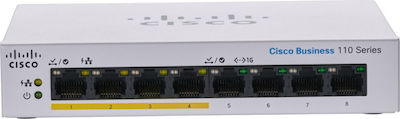 Cisco CBS110-8PP-D Negestionat L2 PoE Switch cu 8 Porturi Gigabit (1Gbps) Ethernet