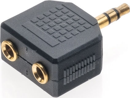 Converter 3.5mm male to 3.5mm 2x female 1pcs 403016