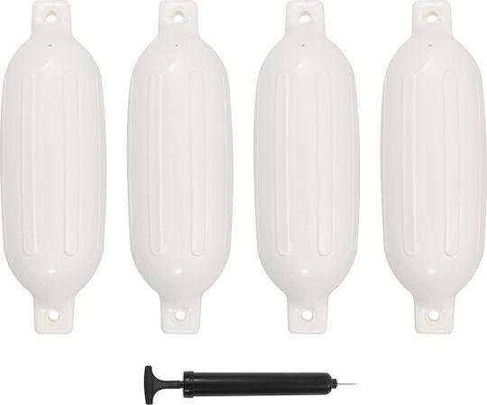 vidaXL Μπαλόνι Σκάφους Μπαλόνια Σκάφους PVC 58.5x16.5cm Λευκά 4τμχ Λευκό