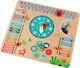 Classic World Ημερολόγιο Ζώα του Δάσους Educational Time Learning Game made of Wood for 1.5+ years Years Old