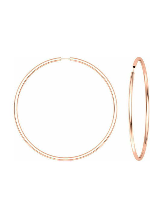 Silver rings "Classic" 5,5 cm rose gold plated, 55D20F-1