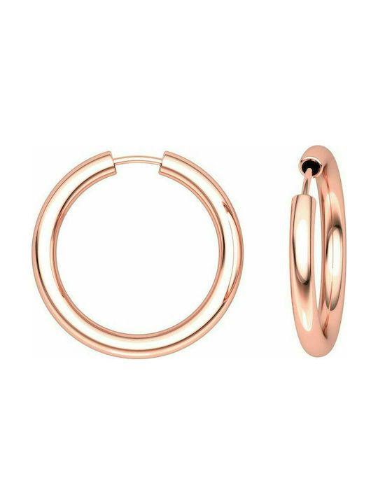 Silver rings "Classic" 1,5 cm rose gold plated, 15D20F-1