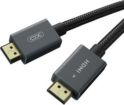 XO 16.009.0001 HDMI 2.1 Braided HDMI male - HDMI male 1.5m Μαύρο XO 16.009.0001 HDMI 2.1 Braided HDMI male - HDMI male 1.5m Μαύρο