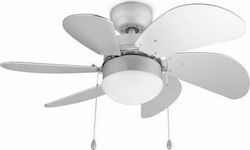 Tristar Deckenventilator 76cm mit Licht Weiß