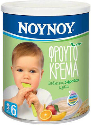 ΝΟΥΝΟΥ Fruchtcreme Wheat Flour 3 Fruits & Milk für 6m+ 300gr