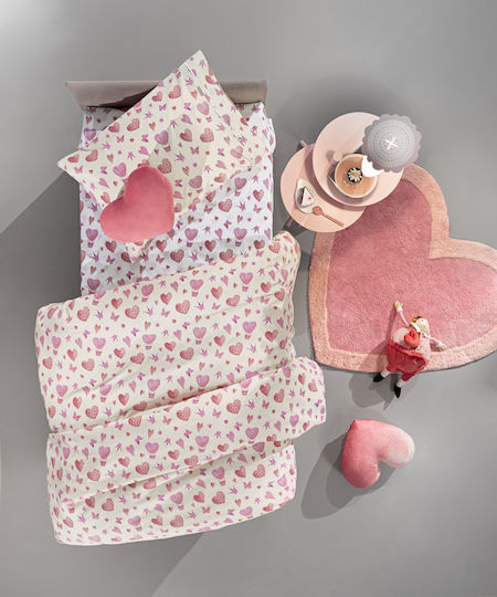 Guy Laroche Pătură Pentru Copii Single Sweet Heart Roz 160x220 cm