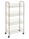 Metaltex Ascona Kitchen Trolley Metallic in Brown Color 4 Slots 41x23x84cm