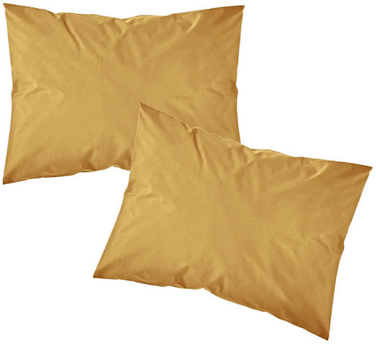 Borea Sheet Super-Double with Elastic 160x200+40cm. Solid 23 Mustard