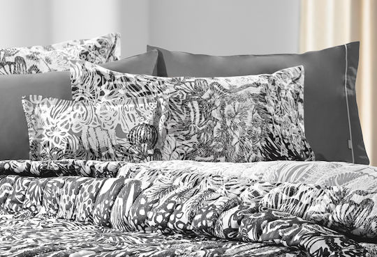 Guy Laroche Artizan Set Față de Pernă Oxford Negru și alb 50x70cm.