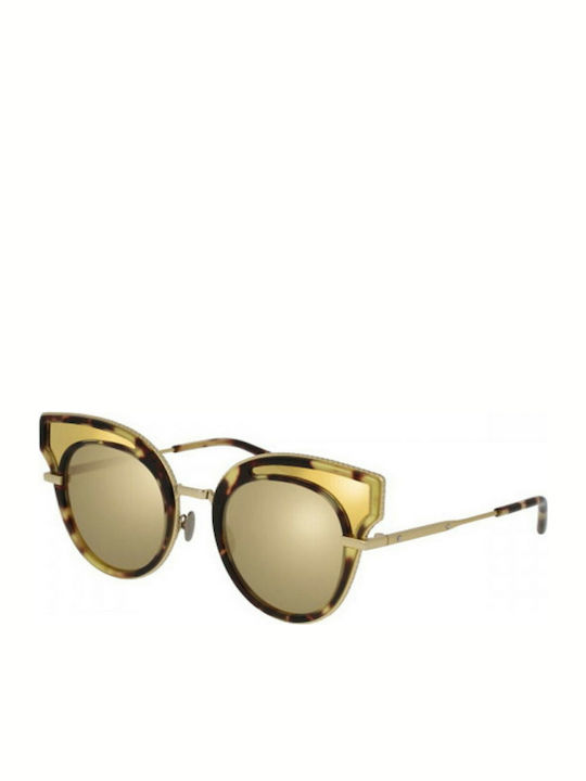Bottega Veneta Women's Sunglasses with Multicolour Frame and Gold Gradient Lens BV0094S 003