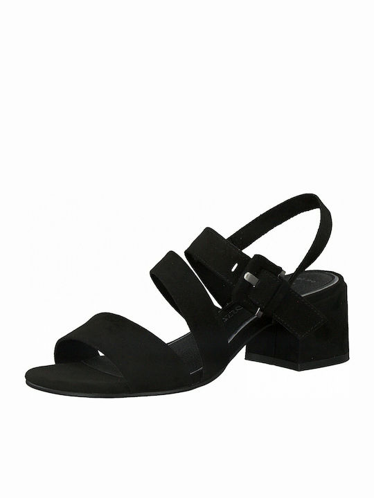 Marco Tozzi Wildleder Damen Sandalen in Schwarz Farbe