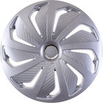 Auto Gs Car Hubcap Set Wind Rc 14" 4pcs Gray