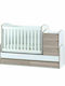 Dizain Baby Polymorphische Babybett Luna Northen Oak Weiß mit Schublade