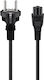 Goobay Schuko - IEC C5 Kabel 1.8m Schwarz (93586)