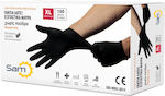 Mopatex Sam Latex Examination Gloves Powder Free Black 100pcs