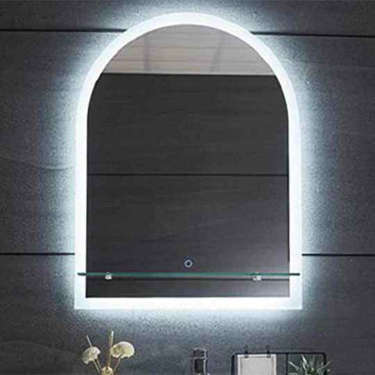 Gloria Solo Semicircular Bathroom Mirror Led Touch 50x70cm