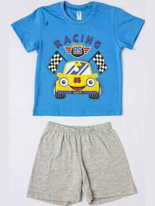 Dreams by Joyce Set Top & Bottom Kids Summer Pyjamas Turquoise